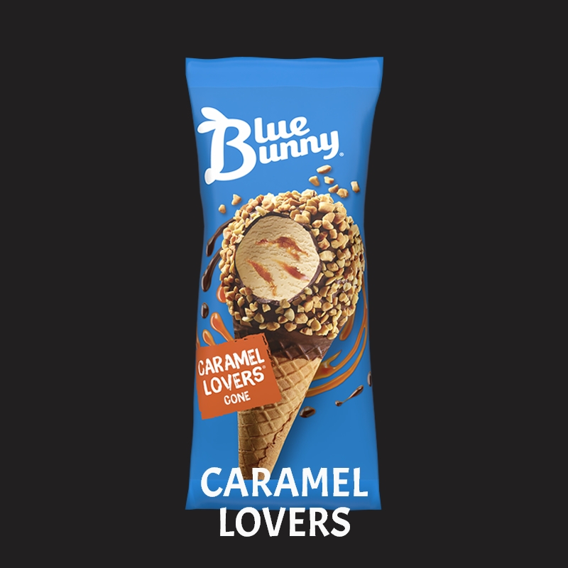 Blue bunny caramel lovers cone - ice cream novelties near me